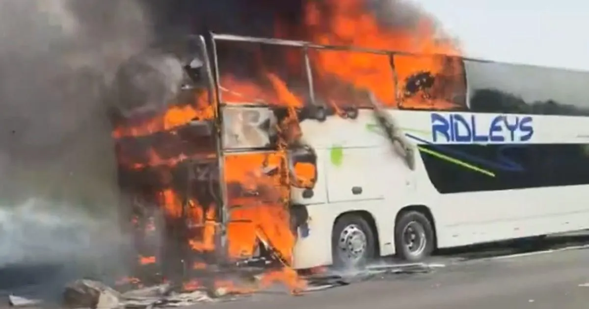 coach fire m6 — GB news