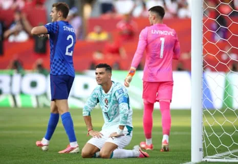 Cristiano Ronaldo goes close for the Portuguese.