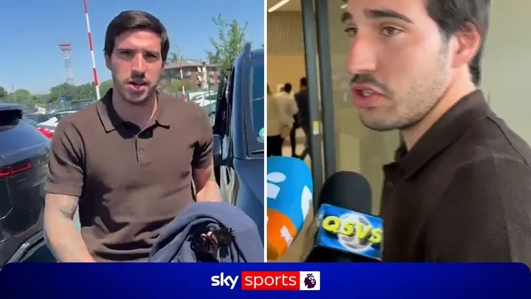 Sandro Tonali was spotted at Milan airport ahead of his imminent move from Newcastle United to Tottenham.