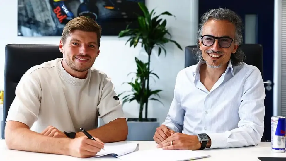 Max Verstappen and Laurent Mekies