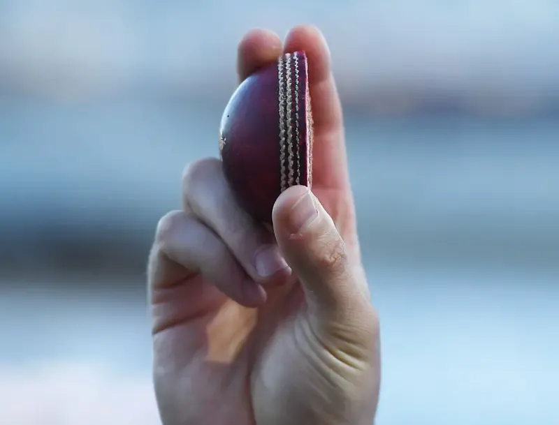 Half of the match ball from Pakistan's innings