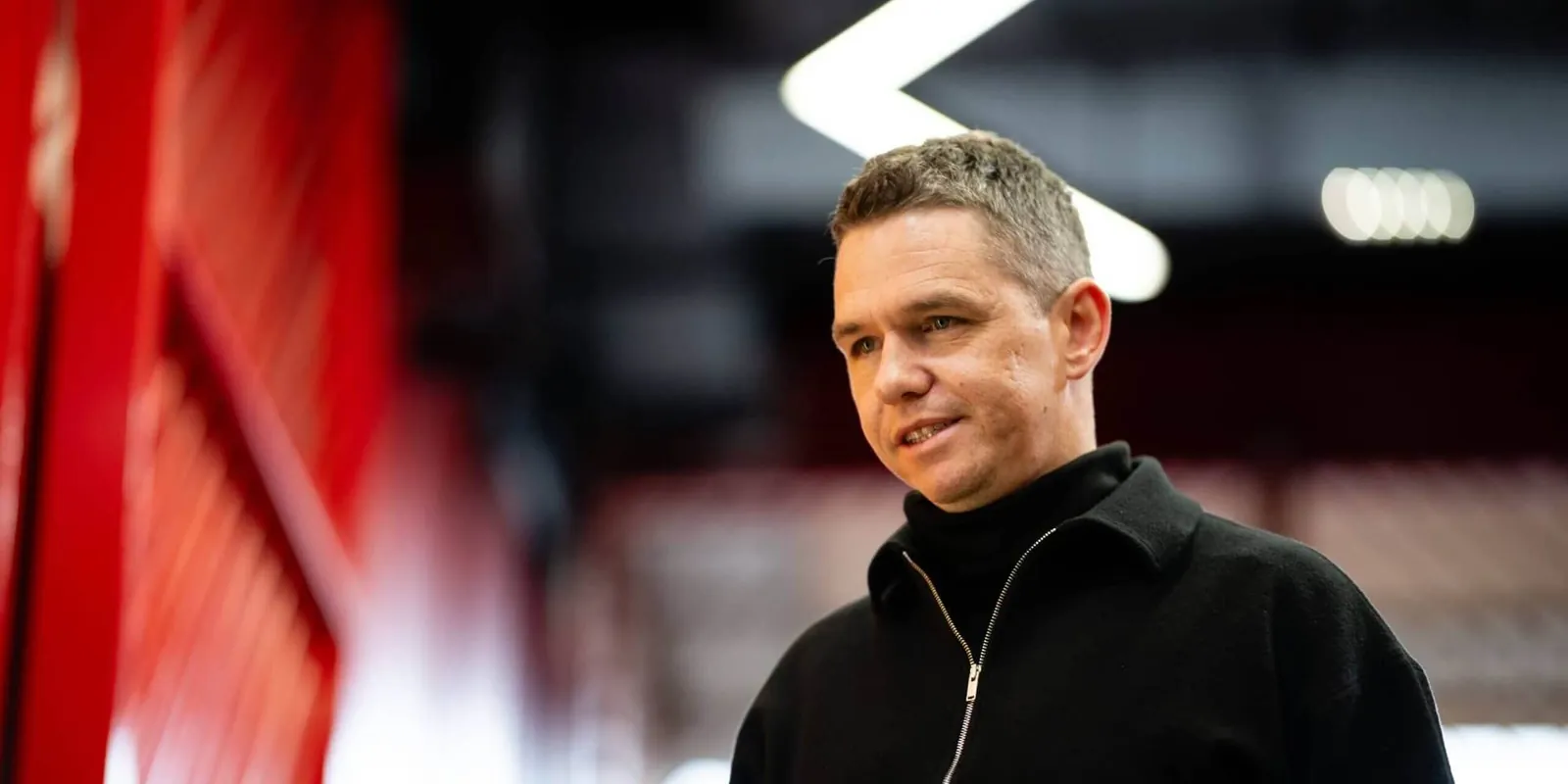 Marc Skinner at a Manchester United Women match